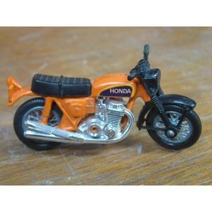 Honda CBX mini diecast model motorcycle 1974 orange side stand moveable steering